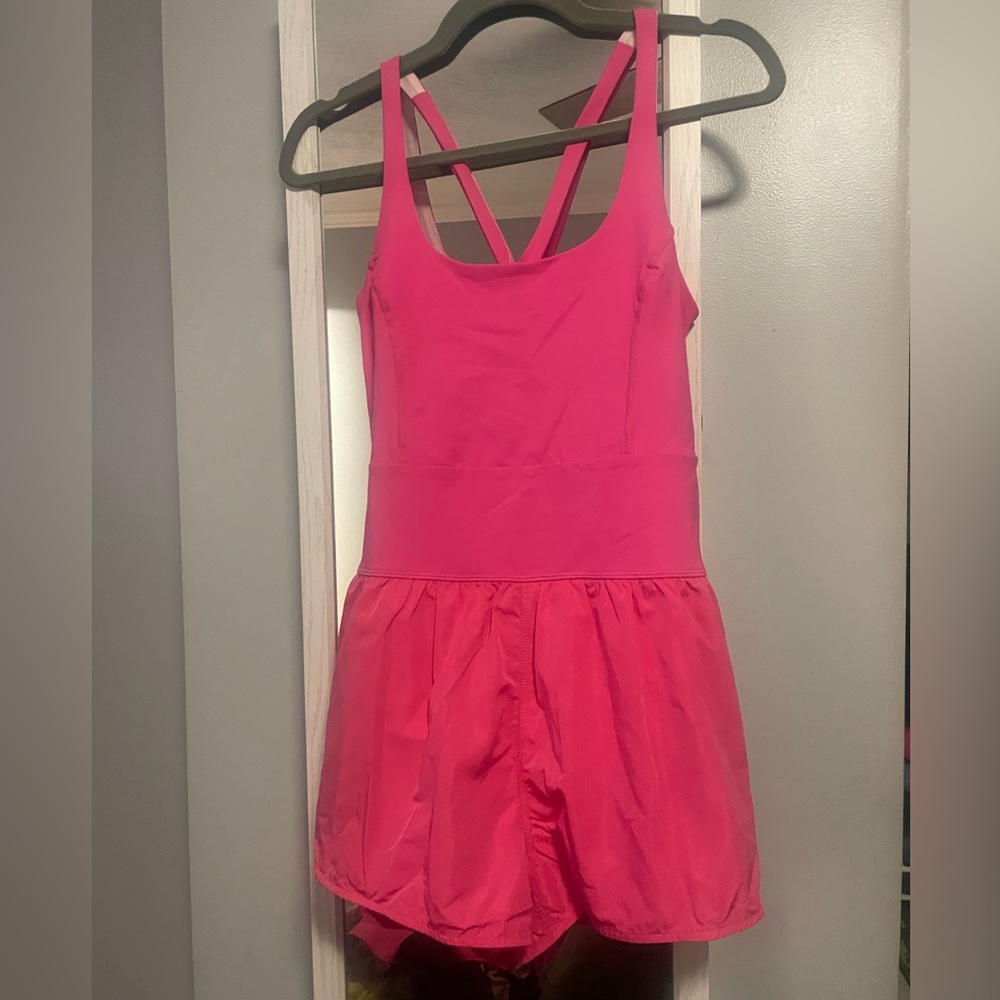 NWT, pink active wear romper, racerback, size large